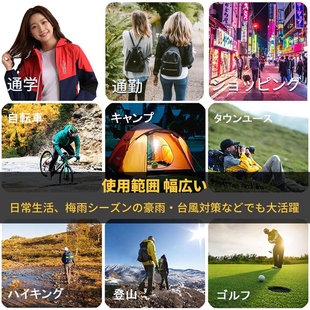 [Arashiyama] Women's Rainwear Top and Bottom Set, Mountain Parka, Golf Rain Suit, Outdoor Jacket, Waterproof, Lightweight, Rose Red (Rain Suit), Size