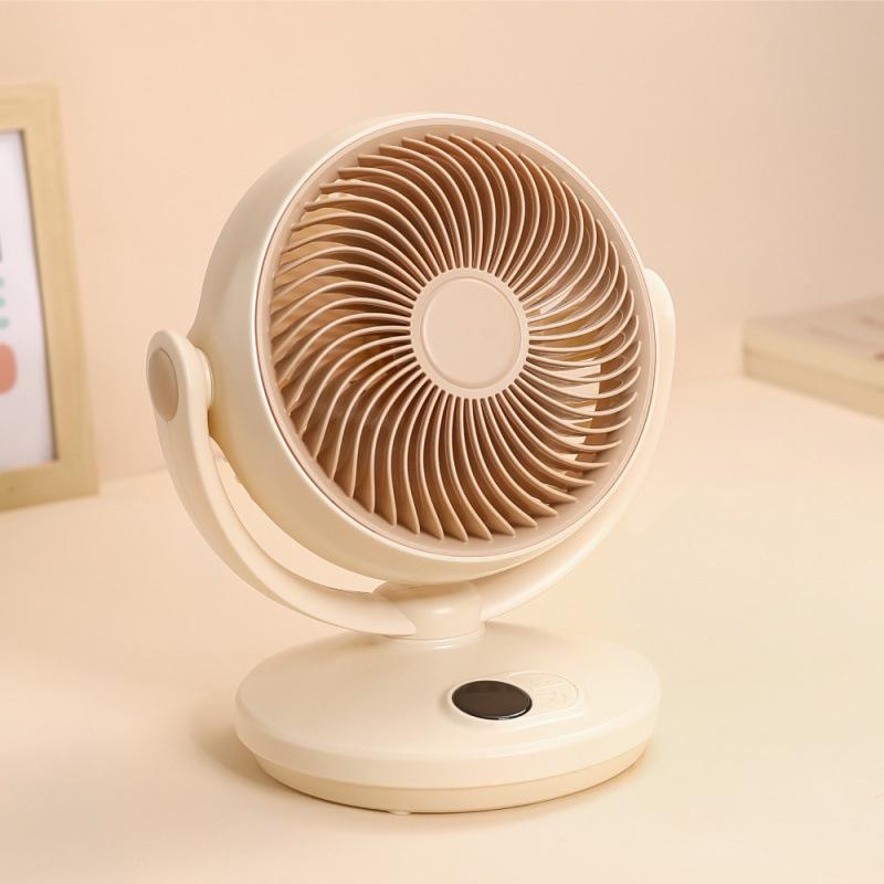 USB Rechargeable LED Desk Fan with Oscillation - Perfect for Dorms & Offices 209x170x238mm