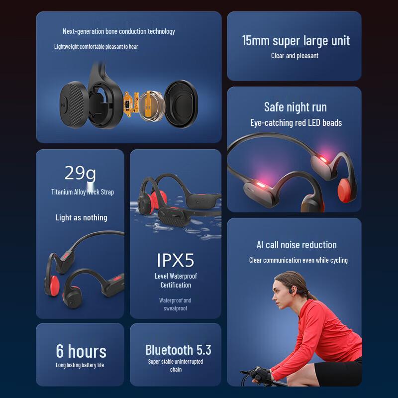 Philips TAA5608 Bone Conduction Sports Bluetooth Headphones