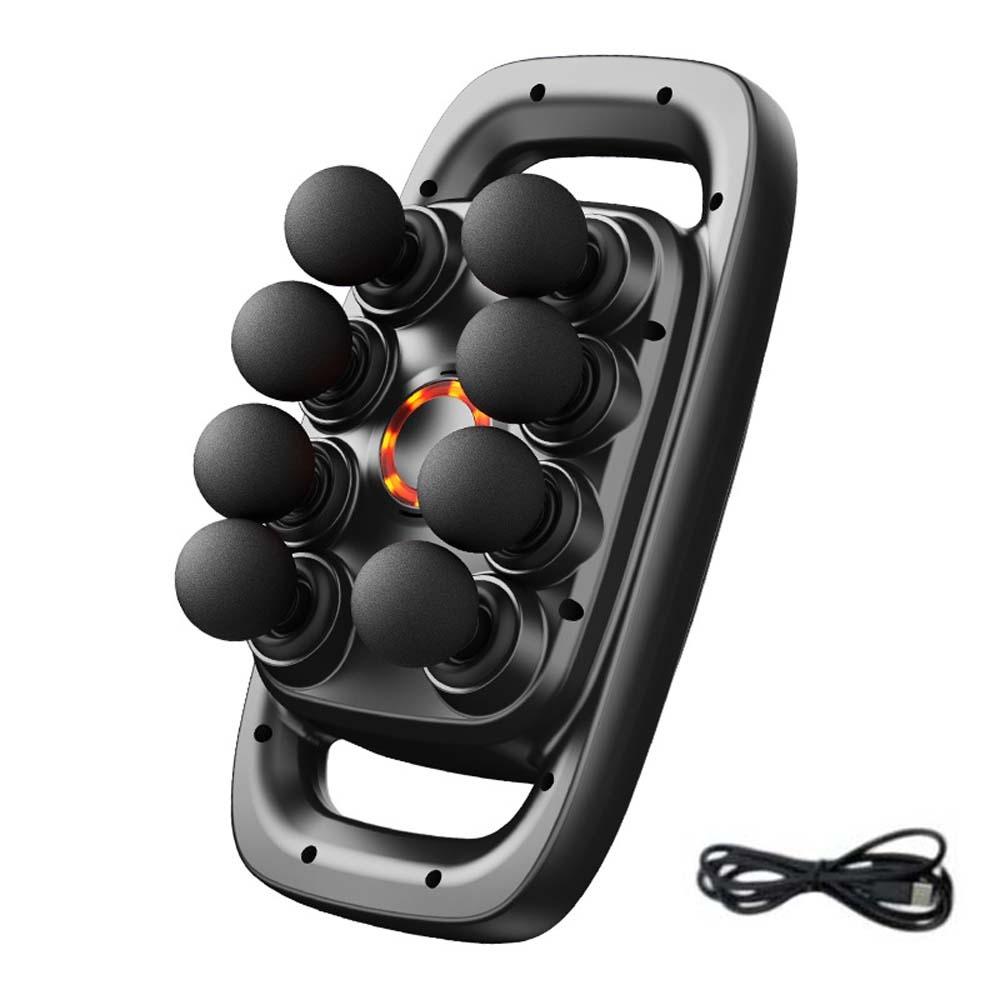 High-Frequency Vibration Fascia Massager Handheld Muscle Massage Machine  Muscle Relaxation 8 Head