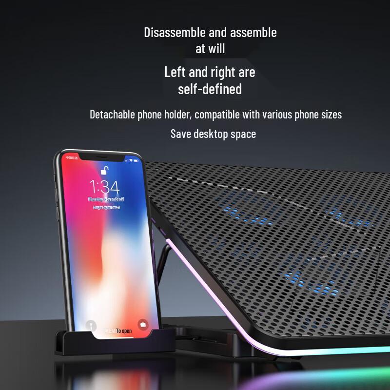 Lenovo E-Power RGB Laptop Cooler Stand with Powerful Fan