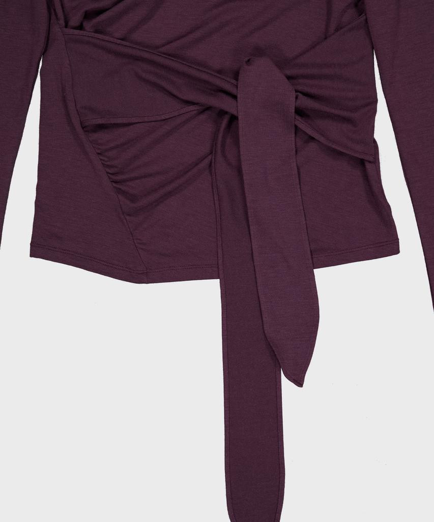 Yuupeu Wrap Around Turtleneck T-Shirt - Violet