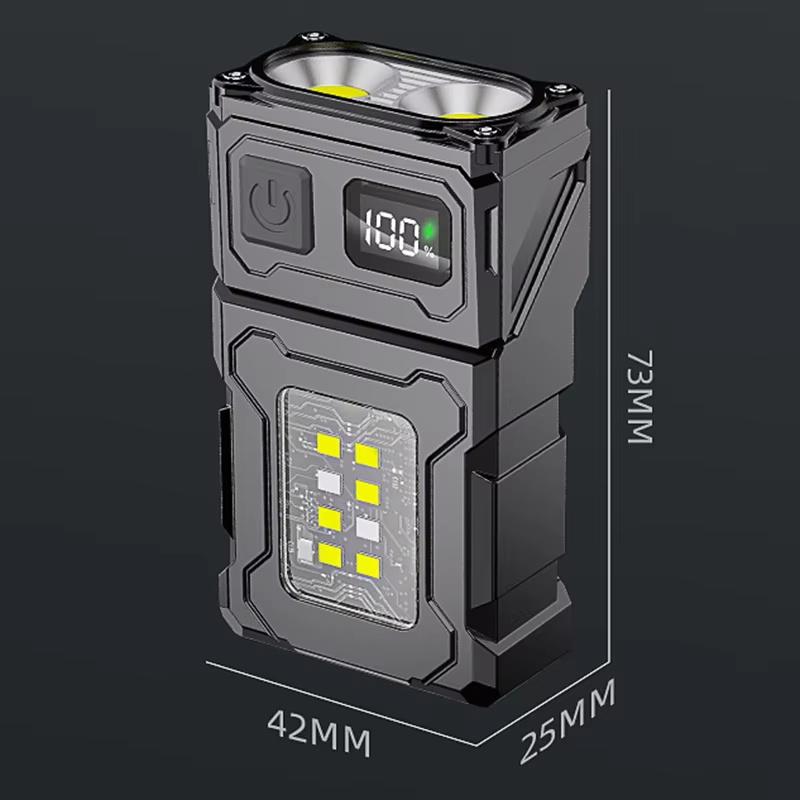 Mini Přenosná LED COB Svítilna Nastavitelná Otočná Magnetická Svítilna USB Dobíjecí Venkovní Svítilna Kempingová Nouzová Lucerna