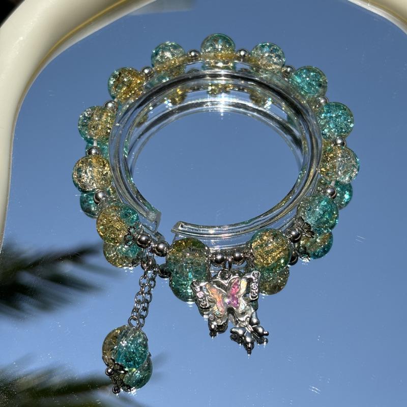 Lily of the Valley Butterfly Bracelet - Multi-Style Beaded Star & Moon Design