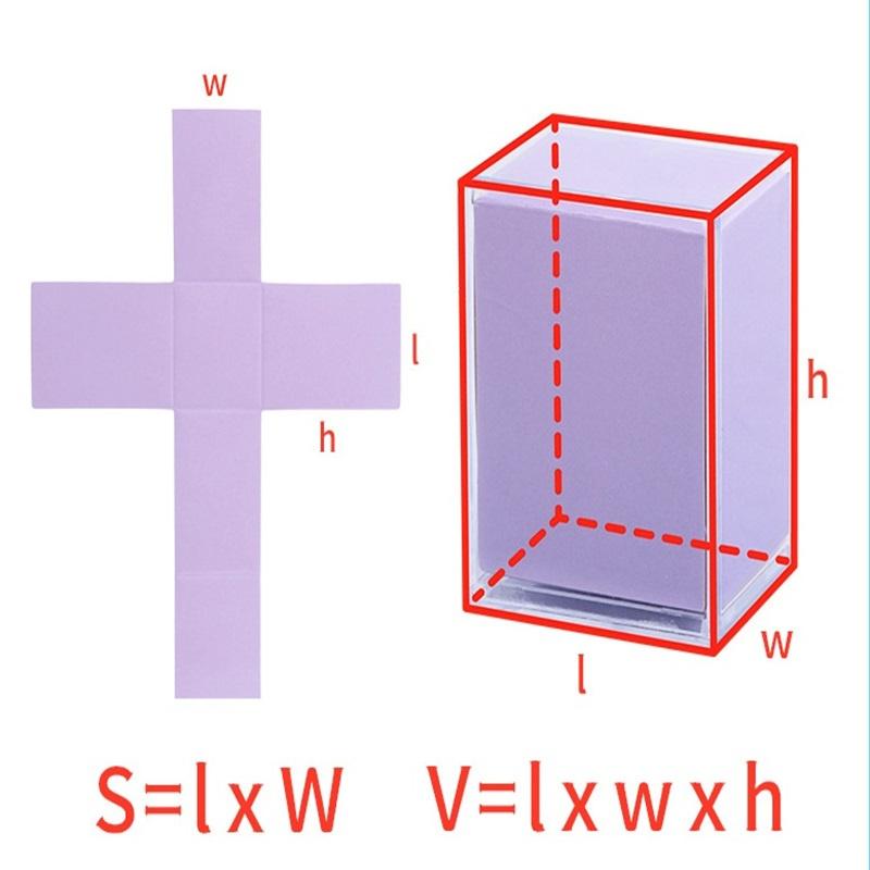 Perspective 8Pcs Geometry Solid Geometry Model Detachable Primary School Teaching Cube Rectangular Prism Teaching Tool
