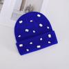 New knitted hat European and American fashion butterfly rhinestone thermal cover wool hat