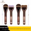 Soft Hair Foundation & Mask Brush Set - Fan & Tongue Shapes for Traceless Makeup