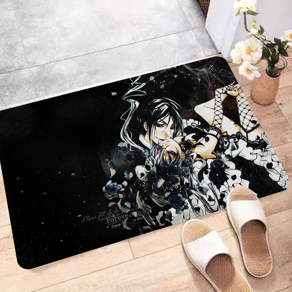 Anime Black Butler Kitchen Mat Kids Room Bedroom Decoration Balcony Anti-Slip Doormat Living Room Alfombra