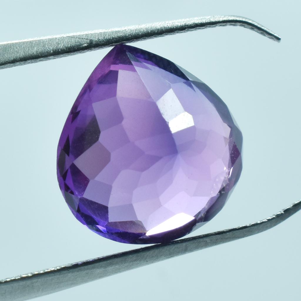 Natural Purple Tanzanite Loose Gemstone 12.45 Ct Pear Cut for Jewelry Making and Gem Collections