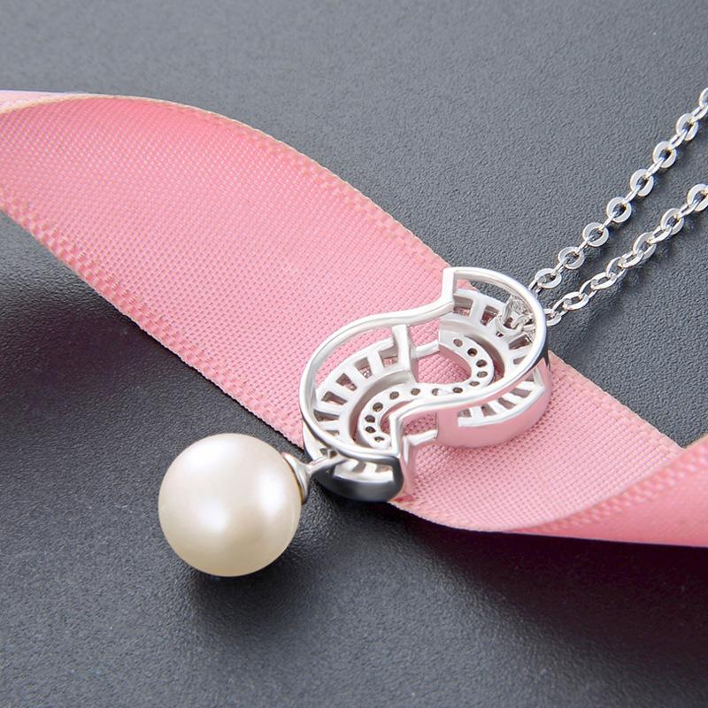 Lindon 925 Sterling Silver Classic Women Necklace Pendant Zircon Fashion Gift