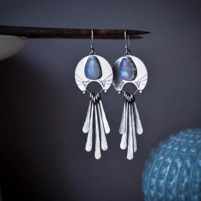 

Модні сережки-краплі для жіночих прикрас срібний