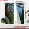 Set Of 2 Pine Tree Mountain Landscape Curtains Lush Green Forest Majestic Peaks Nature Themed Bedroom Living Room Curtain For Area Made Polyester