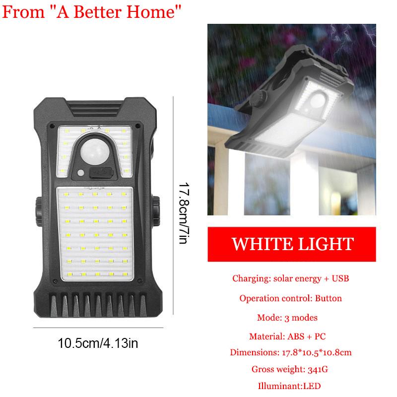 4 Styles 3 Modes LED Solar Clip Light Outdoor Portable Waterproof Body Sensor Lamp Courtyard Garden Lamp Patio Home Camping Wall Lights