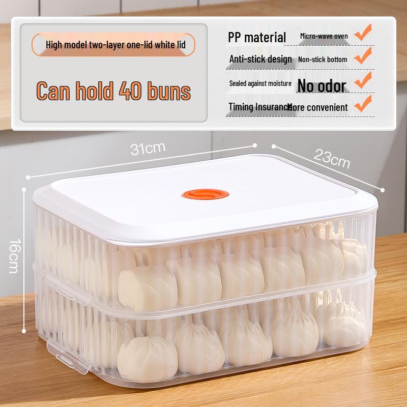 Dumpling & Wonton Freezer Storage Box for Fresh-Keeping and Quick-Freezing Noodles