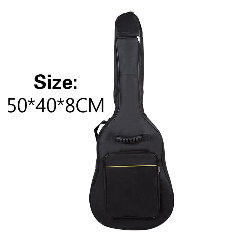 41 Inch Acoustic Guitar Bag Waterproof Rip-stop Oxford Nylon Double Straps Padded Black Guitar Case Gig Backpack Musical Instrum