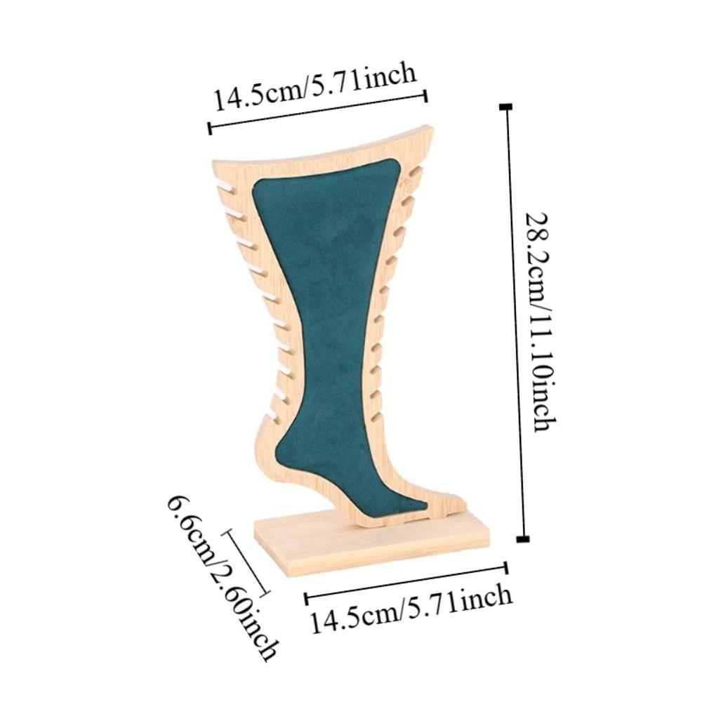 Creative Velvet Wooden Board Holder Storage Jewelry Hanging Stand  Desktop Use