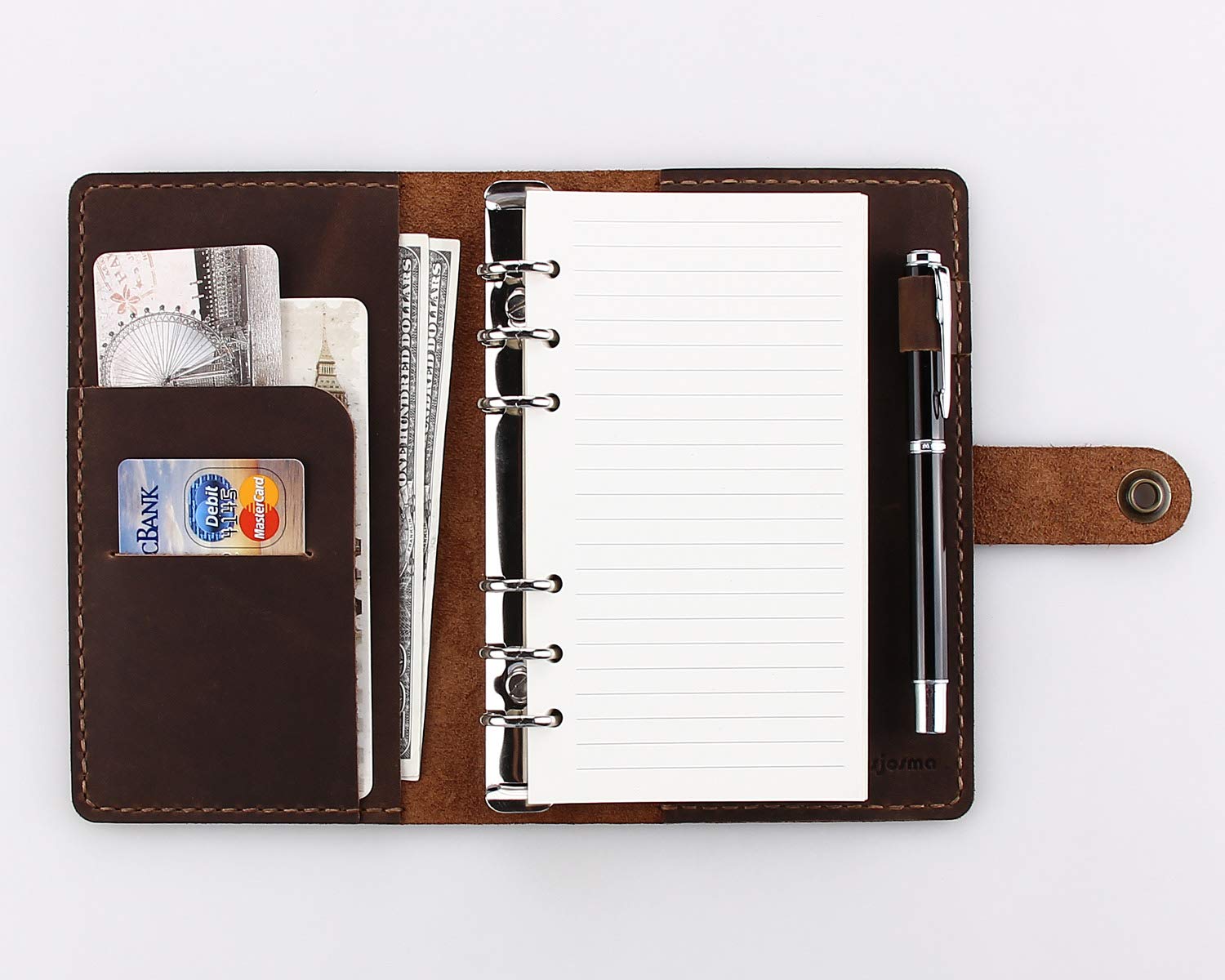 

Планировщик из натуральной кожи CEETOL, ручной работы, формат A6, 6 отверстий, с держателем для ручки, блокнот для бизнеса из натуральной кожи, книга для расписания