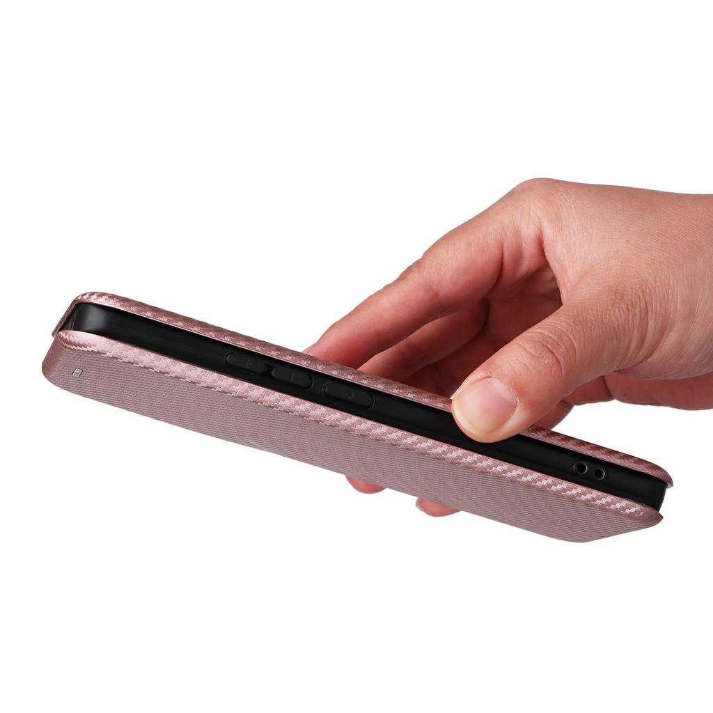 For Xiaomi Redmi Note 14 Pro 5G/Poco X7 5G Case Carbon Fiber Texture Drop-Proof PU Leather Phone Cover