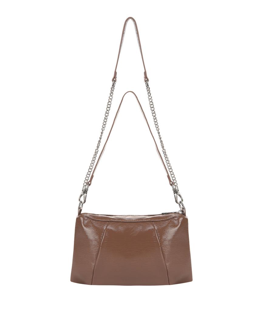 NickNicole Nicole Square Shoulder Mini Chain BagBrown