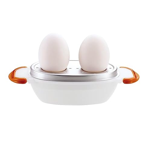 PEARL METAL Microwave Cooker, Boiled Eggs for 2 Eggs, Time-Saving, Made In Japan, NEW Range Piyo 2 Eggs CC-1147