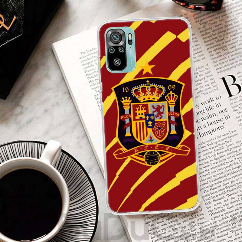 Spain Coat Of Arms Flag Cover For Xiaomi Redmi Note 14 13 12S 12 11 Pro Plus Phone Case 11S 10S 10 11E 11T 14Pro 13Pro Print Coq
