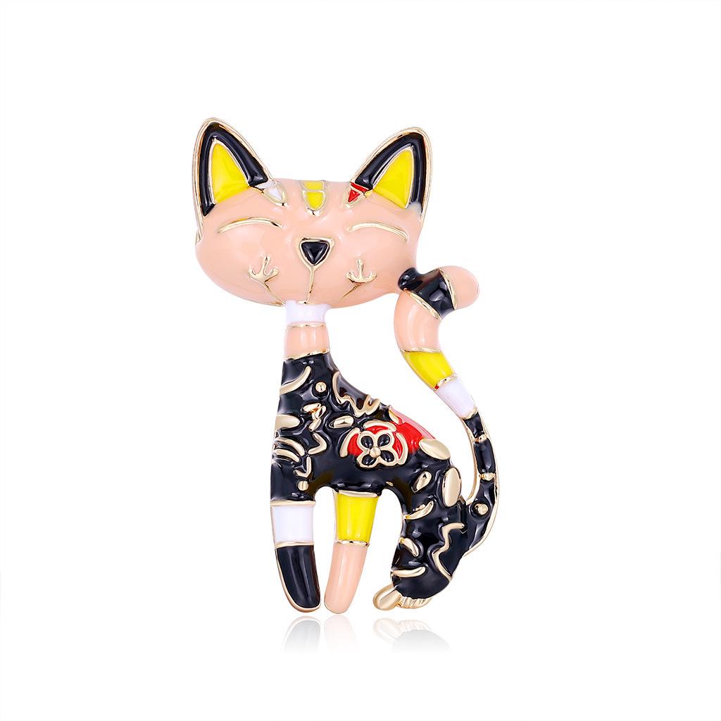 

Европейская и американская ретро брошь-котенок со стразами с изысканной инкрустацией бриллиантами