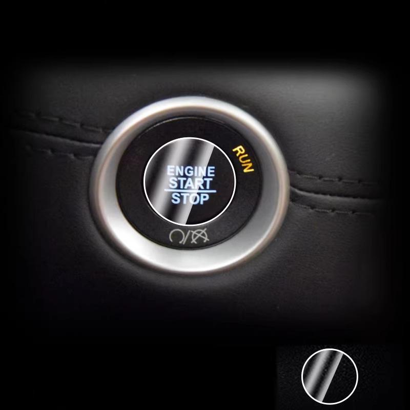 For Jeep Compass/Grand Commander/Cherokee/Wrangler/Grand Cherokee 2017- Car One-click Start Button Film TPU Protective Film