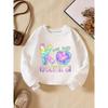 Kids Sweatshirt In The Back-To-School Season,Wear Round-Neck Sweatshirts Featuring Creative Letter Designs, Perfect for Casual Outings