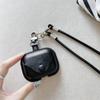 For Airpods 4 4th Case Leather Business Cases For AirPods 4 3 2 1 Pro Cover Headset Shell Headphone Funda With Neck Long Lanyard