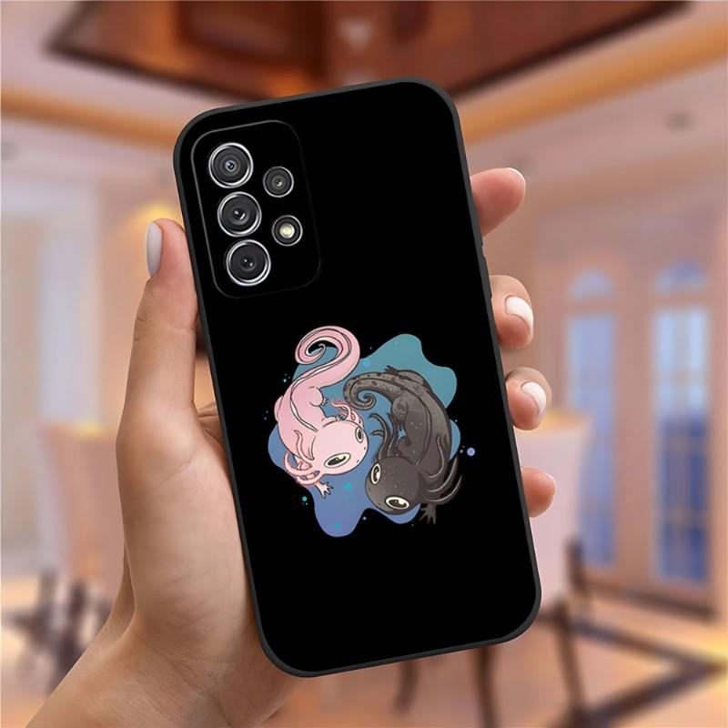 Süße Tier Axolotl Handyhülle Für Samsung Galaxy S23 S22 S10 S20 S30 S21 S8 S9 Pro Plus Ultra Fe Design Rückseite