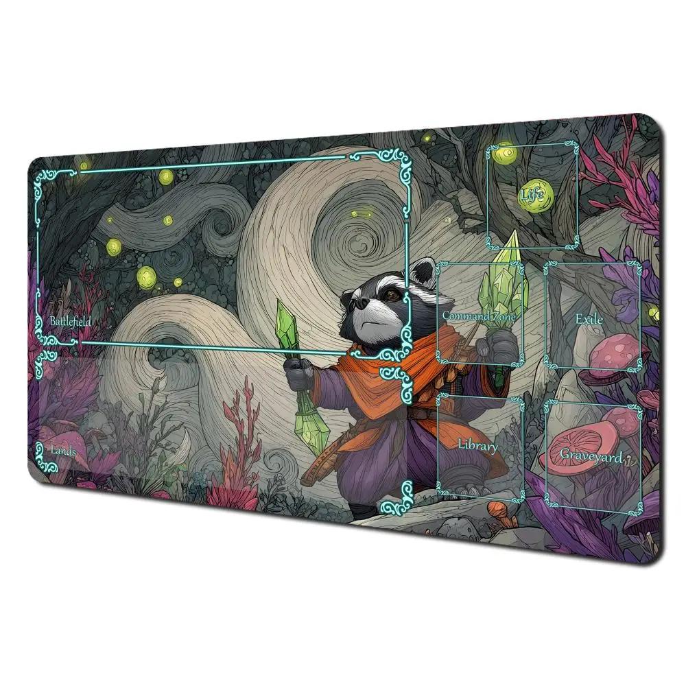 Japanese Ukiyoe Black Cat Ramen MTG Playmat Nonslip Waterproof Desk Mat