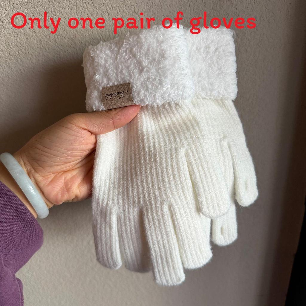 Pletené rukavice na kolo Teplé palčáky s dotykovým displejem Pro zimní venkovní použití Muži Ženy