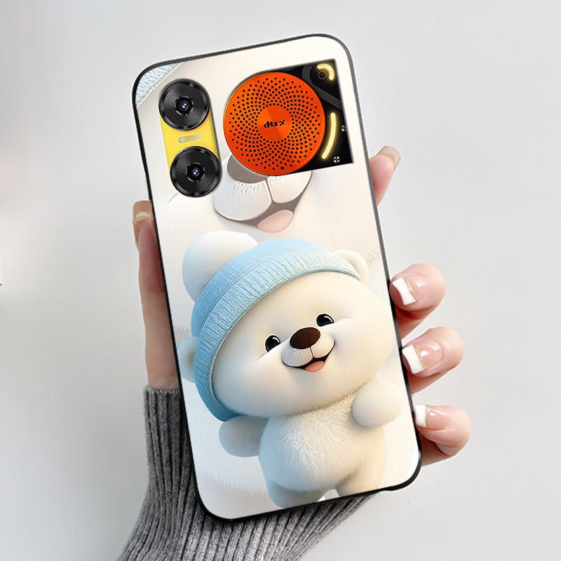 Case For ZTE Nubia Music 2 Z2460 Z2353 Music2 Phone Case Cute Rabbit Black Cover For ZTE Nubia Music Soft TPU Silicone Casing