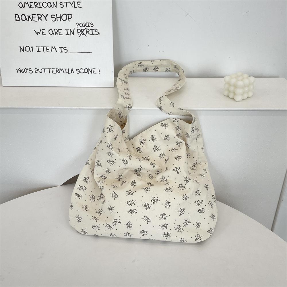 43 gebrochene Blume Canvas-Tasche Damen Frühling und Sommer neu lässig eine mit Umhängetasche große Kapazität Schultertasche