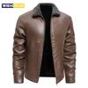 Long Coat Business Biker Clothes Size M-4XL Men Leather Jackets Autumn Winter Motorcycle Soft Sheepskin Faux Leather Jackets