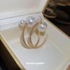 Silver Needle Geometric Pearl Diamond Earrings French ins Fashion Atmospheric Earrings Earrings Internet celebrity temperament earrings
