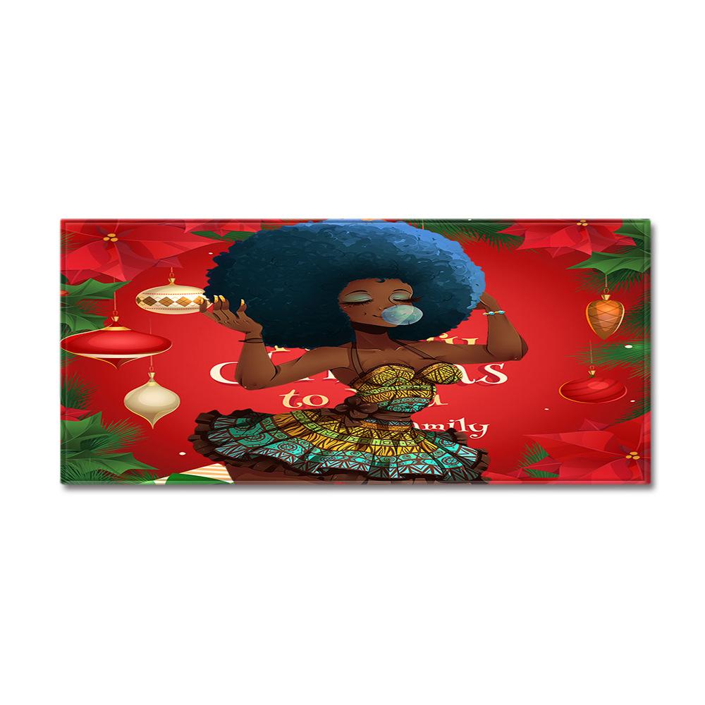 African Women'S Theme Carpet Long Floor Mat Doormat