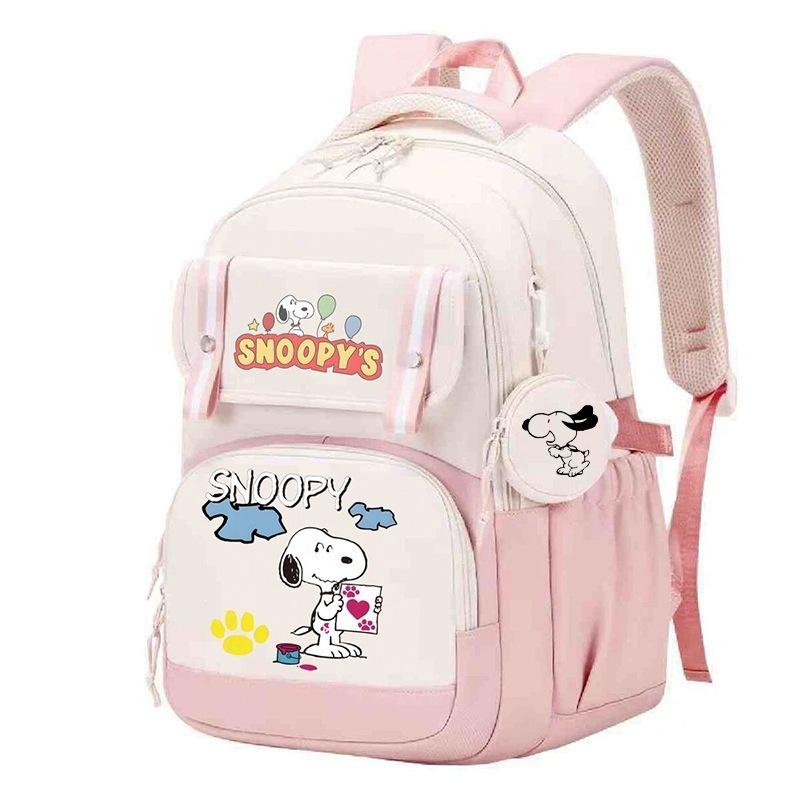 Large Capacity Schoolbag with Shoulder Strap; Student Three-piece Pencil Case Set