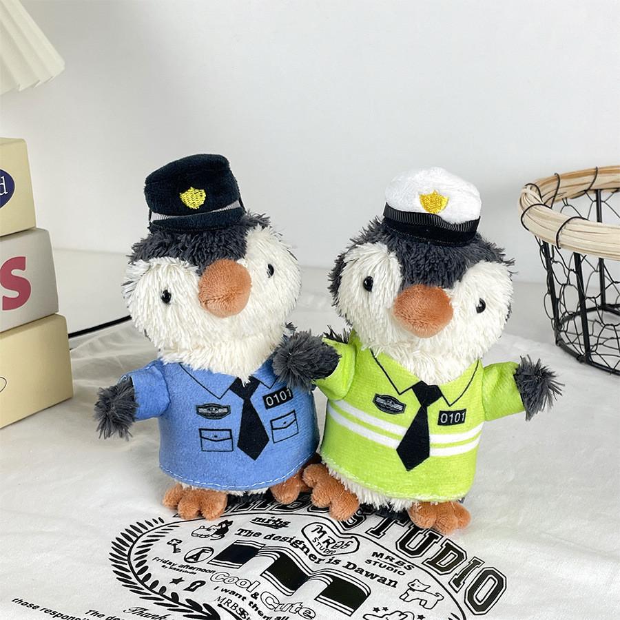 Delightful Plush Penguin Keychain Cute Animal Doll For Firefighter And Lovers Police