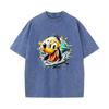 SX-37 MINISO 2026 Summer Vintage Wash  Printed Pure Cotton Shoulder Style Men's and Women's Round Neck Short Sleeved Couple T-shirt