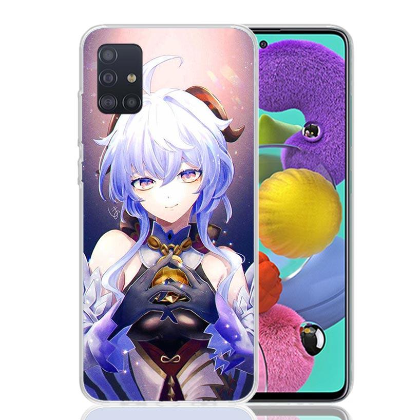 Genshin Impact Ganyu Phone Case for Samsung Galaxy A52 A51 A50S A12 A22 A32 A72 A10S A30S A31 A71 Note 20 Ultra 10 Plus S10 Gala
