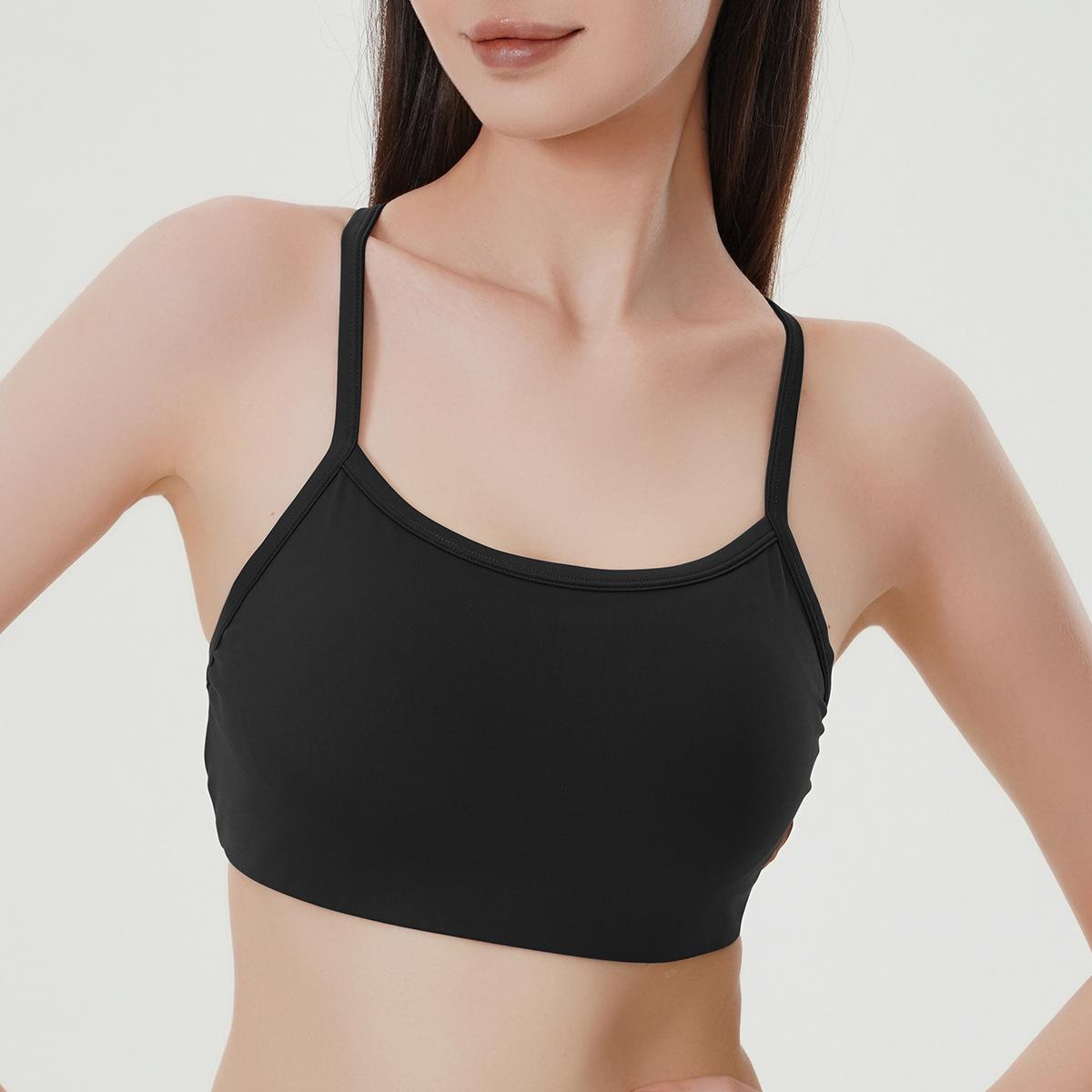 

Спортивный бюстгальтер 2025 с интегрированными чашками – Красивая спинка, тонкие бретели для пилатеса и йоги Small