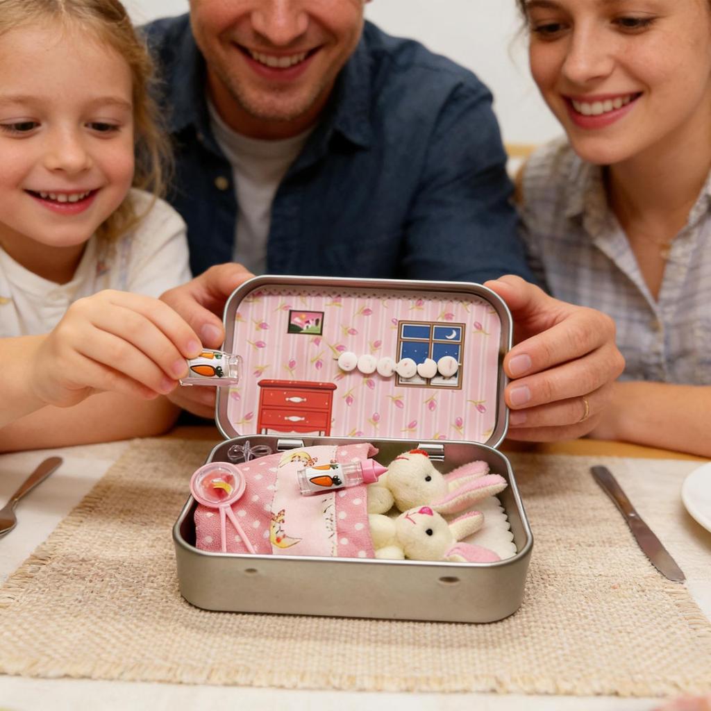 Coniglietto Tascabile Easter Cesto per Bambini Riempimento Giocattolo Coniglietto Peluche In Lattina per Casa Vacanze Festival Festa Bambini Ragazze Regalo