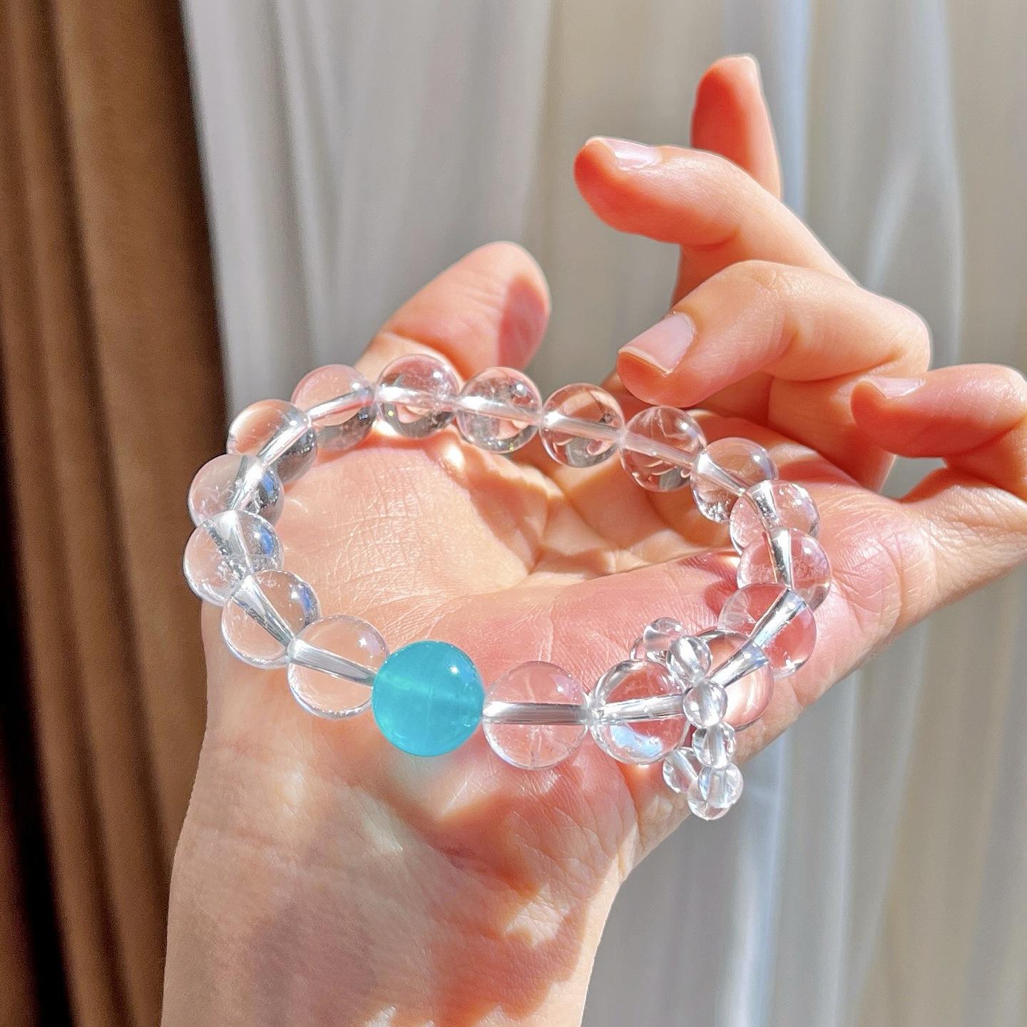 10M Natural White Crystal Design Bracelet Bracelet