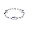 Yba753442002 753442 J8410 8136 InterlockinG G Bull Ball Chain Enamel Silver Bracelet