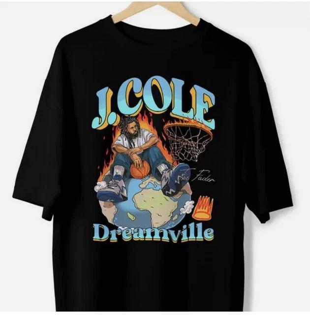 Черная футболка J Cole Dreamville Унисекс Футболка Полный размер от S до 5XL S