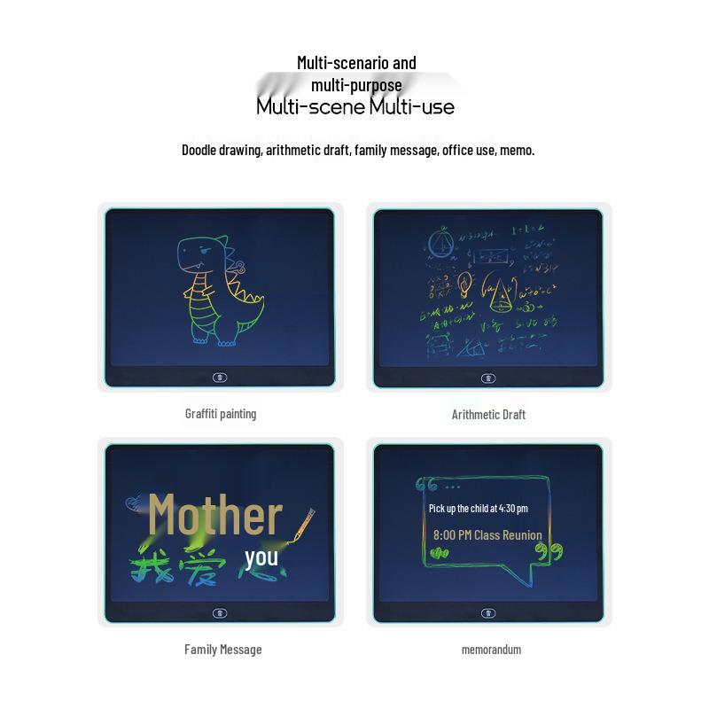 Kindertafel LCD-Schreibtafel löschbar: Bunte, wiederverwendbare Maltafel für Babys und Kleinkinder