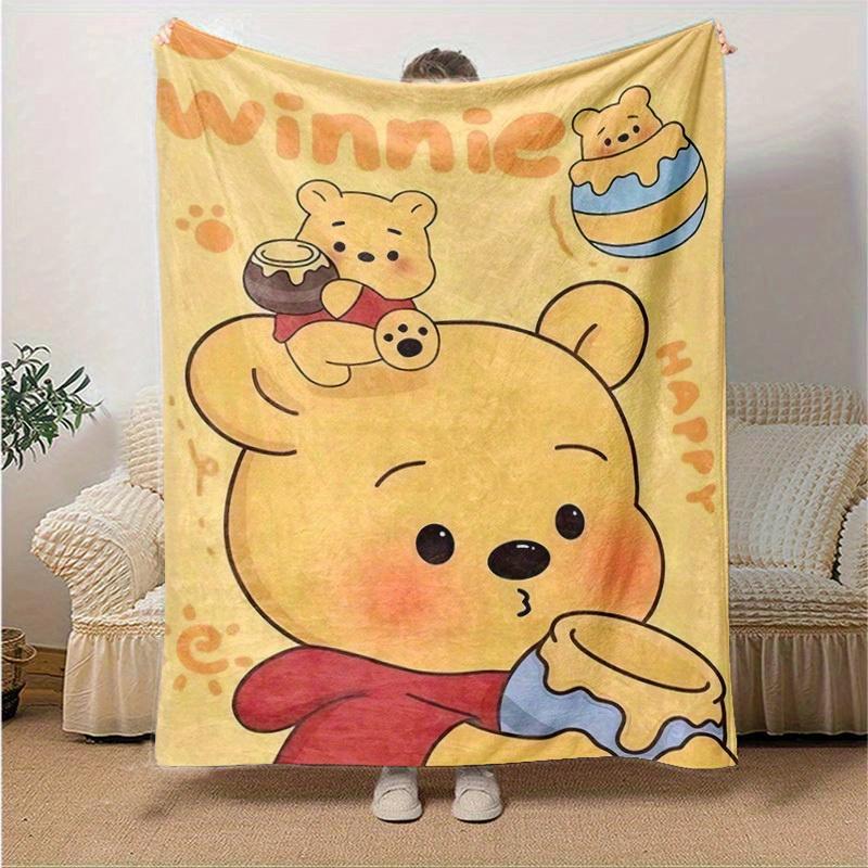 

1pc Winnie the Pooh Honey Pot Blanket Cozy Throw for Home Decor, Couch Cover, Outdoor Use, Travel 130cmx150cm