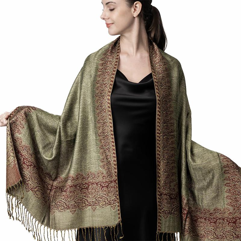 Luxusní značka podzim kašmír pašmínový šál Dámská zavinovačka Teplé zimní šátky Designový potisk Dámský šátek Foulard Bavlna Stoles