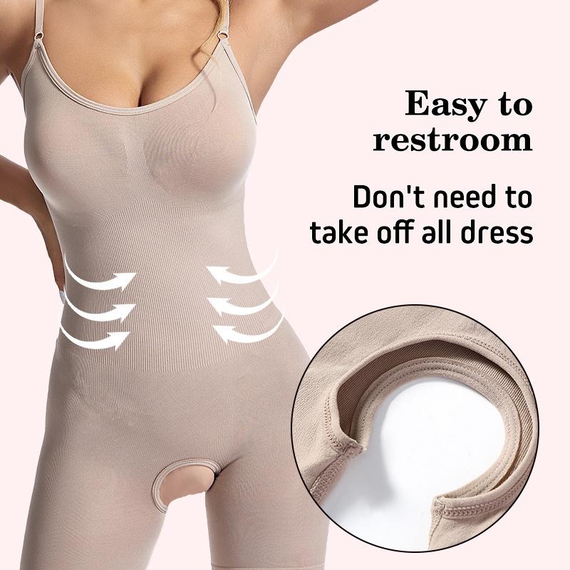 Bauchweg-Body mit Po-Lifting und Taillenformendem Nahtlosem Trägerlosem Design für Übergrößen